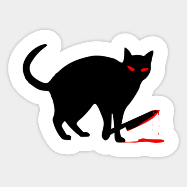 Funny Cat Knife Bloody Halloween Costume Black Cat WHAT? Cat What